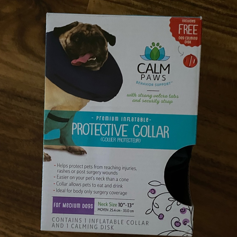 Inflatable Dog Collar For A Medium Pup